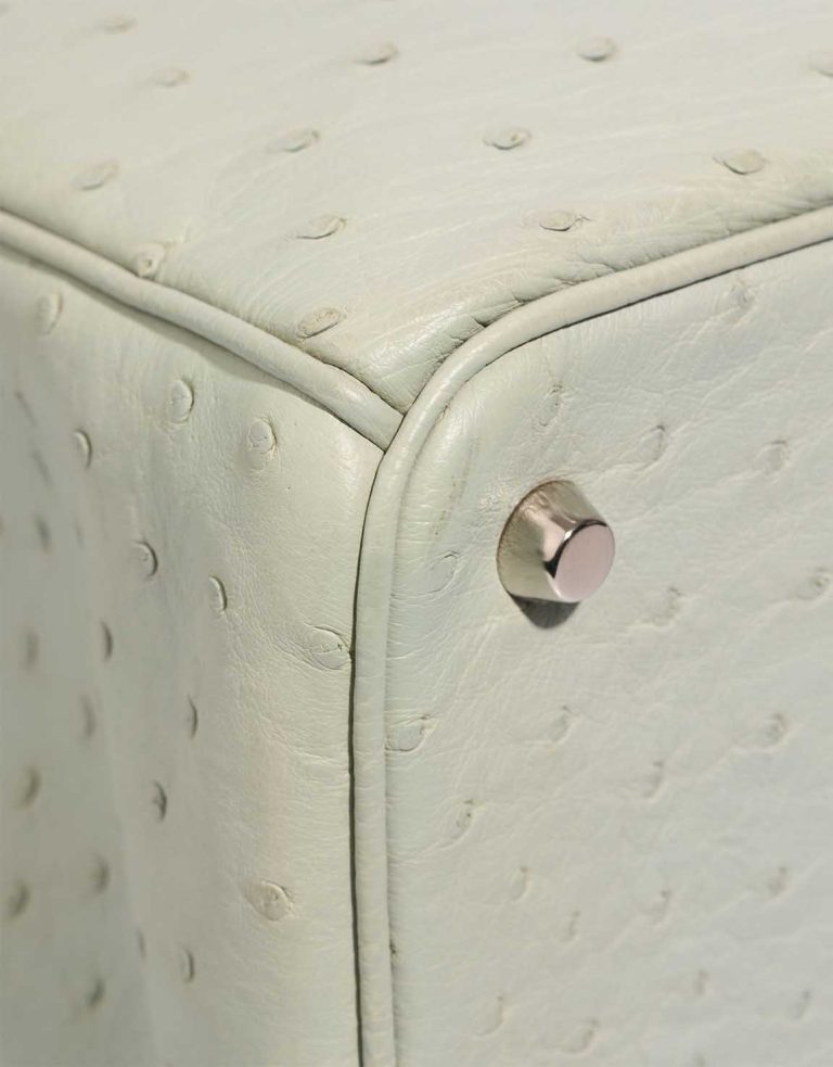 Dior Diorissimo Large Ostrich Grey Blue Signs of wear | Sell your designer bag
