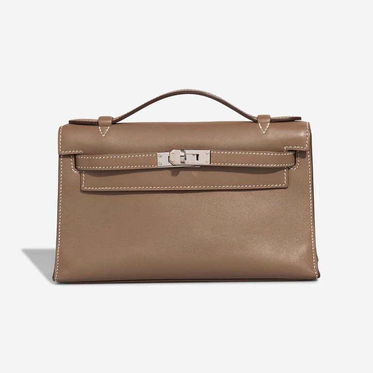 Hermès Kelly Pochette Swift Étoupe Front | Sell your designer bag