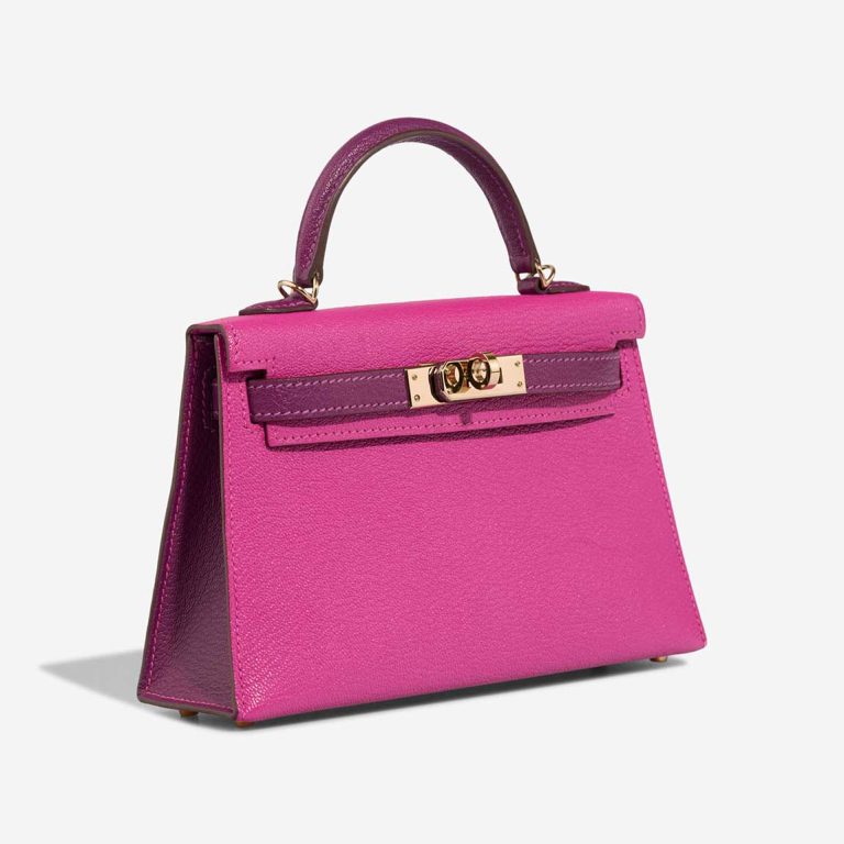 Hermès Kelly HSS Mini Chèvre Mysore Magnolia / Ultraviolet | Sell your designer bag
