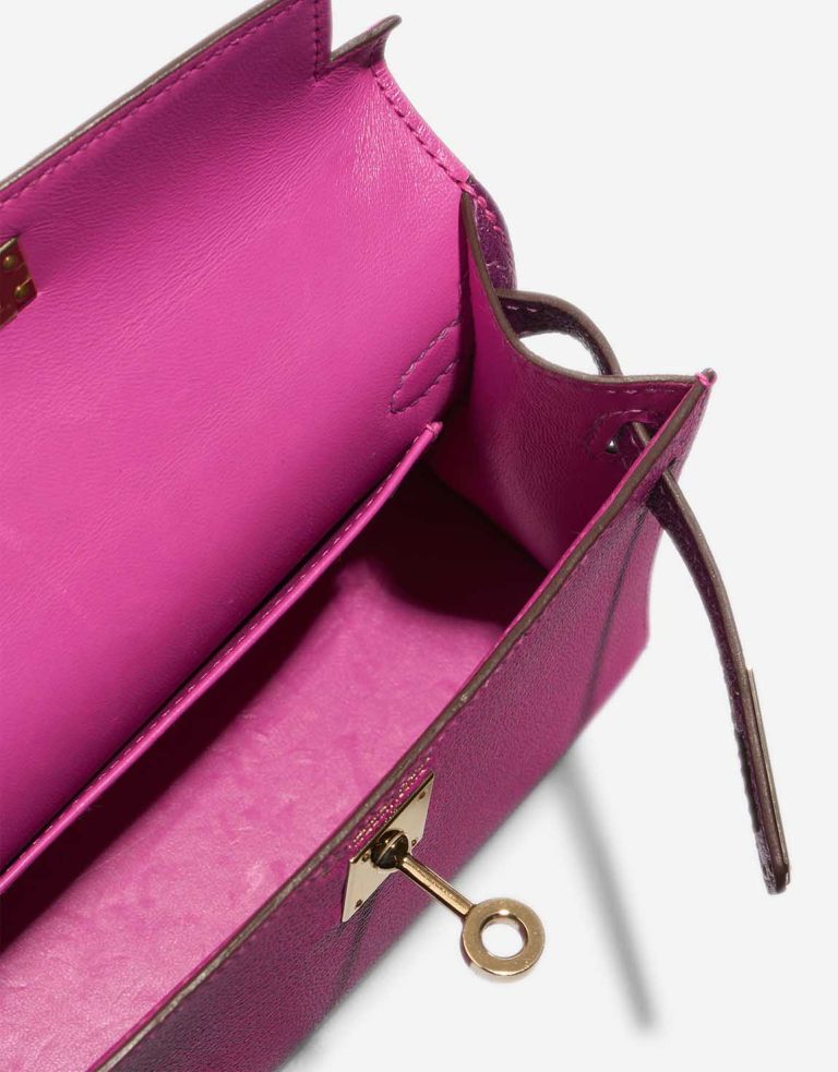 Hermès Kelly HSS Mini Chèvre Mysore Magnolia / Ultraviolet Inside | Sell your designer bag