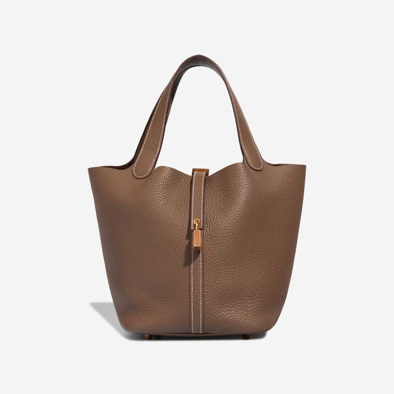 Hermès Picotin 22 Taurillon Clémence Étoupe Front | Sell your designer bag