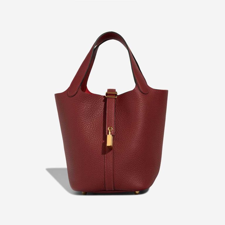 Hermès Picotin 18 Taurillon Clémence Rouge H Front | Sell your designer bag