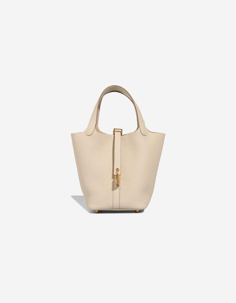 Hermès Picotin 18 Taurillon Clémence Craie Front | Sell your designer bag