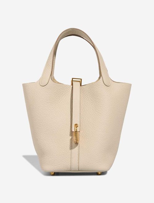 Hermès Picotin 18 Taurillon Clémence Craie Front | Verkaufen Sie Ihre Designertasche