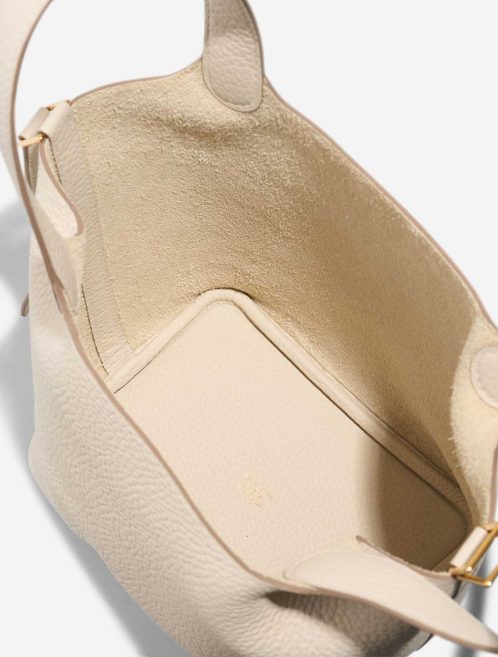 Hermès Picotin 18 Taurillon Clémence Craie Innenseite | Verkaufen Sie Ihre Designertasche