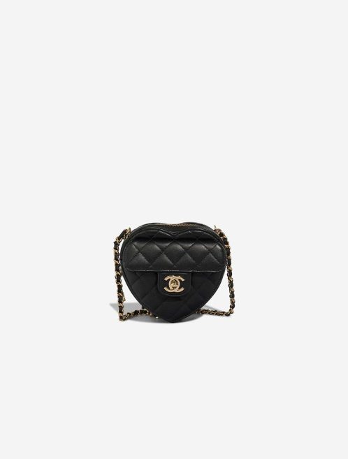 Chanel Timeless Heart Small Lamb Black Front | Sell your designer bag
