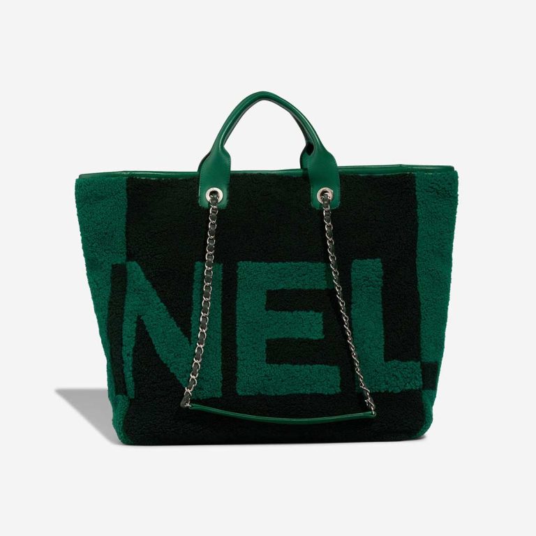 Chanel Deauville Large Shearling / Calf Green / Black | Sell your designer bag