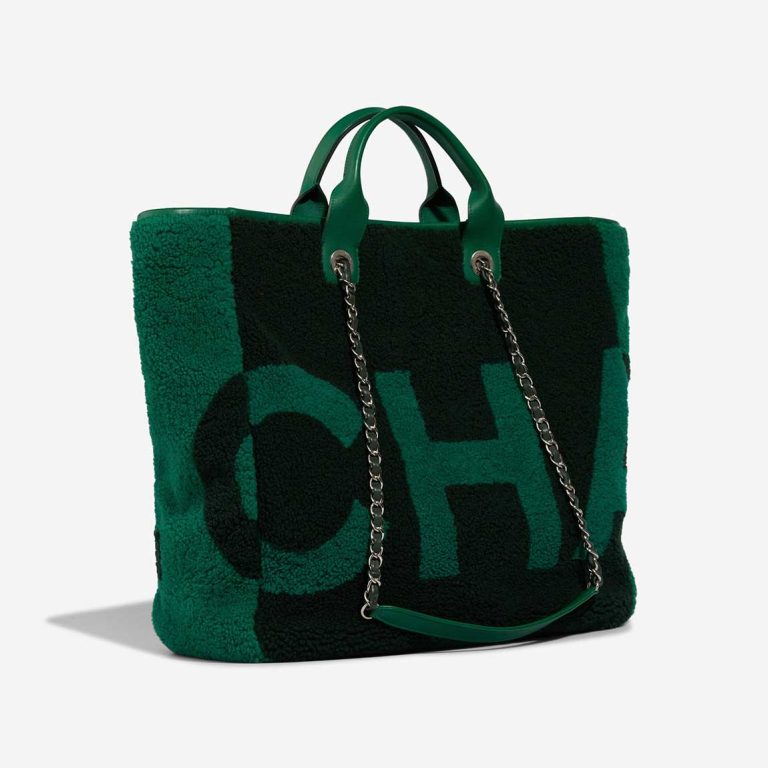 Chanel Deauville Large Shearling / Calf Green / Black | Sell your designer bag