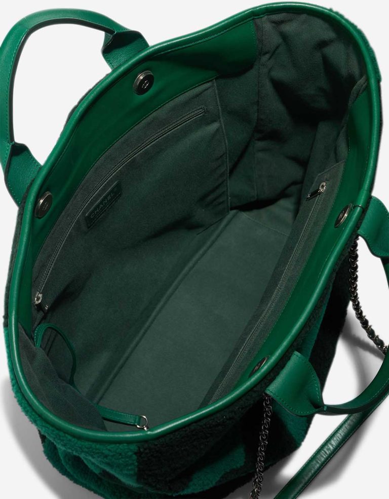 Chanel Deauville Large Shearling / Calf Green / Black Inside | Sell your designer bag