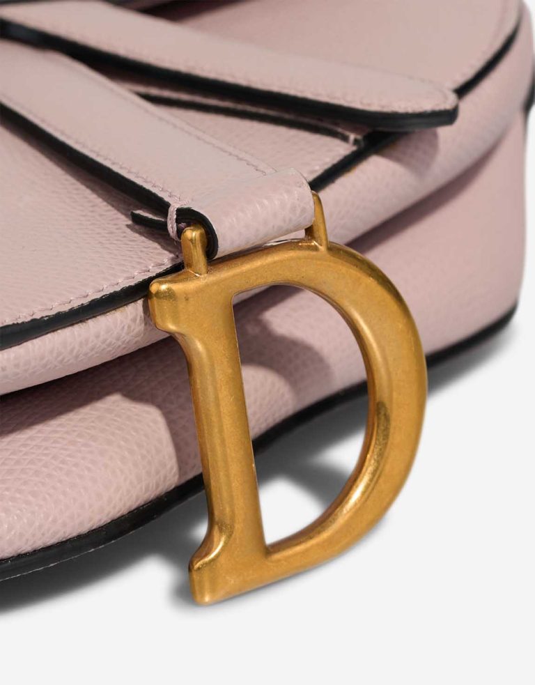 Dior Saddle Mini Calf Light Lilac Closing System | Sell your designer bag