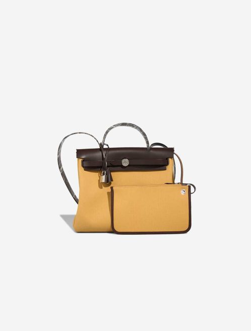 Hermès Herbag 31 Toile / Vache Hunter Ébène / Paille Front | Sell your designer bag