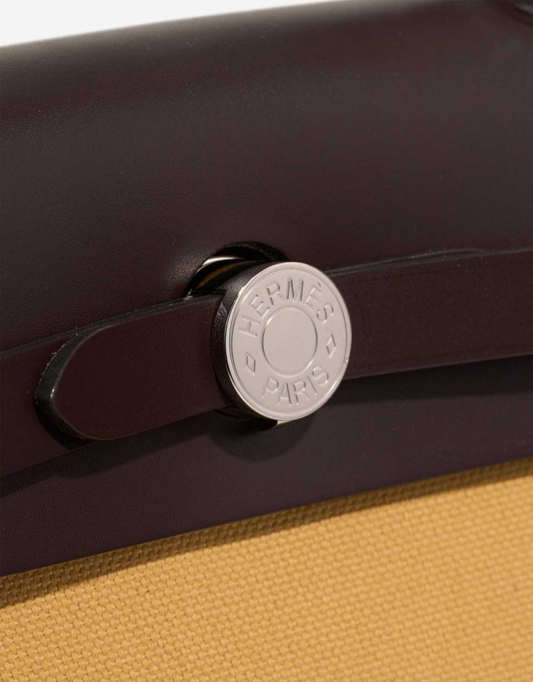 Hermès Herbag 31 Toile / Vache Hunter Ébène / Paille Closing System | Sell your designer bag