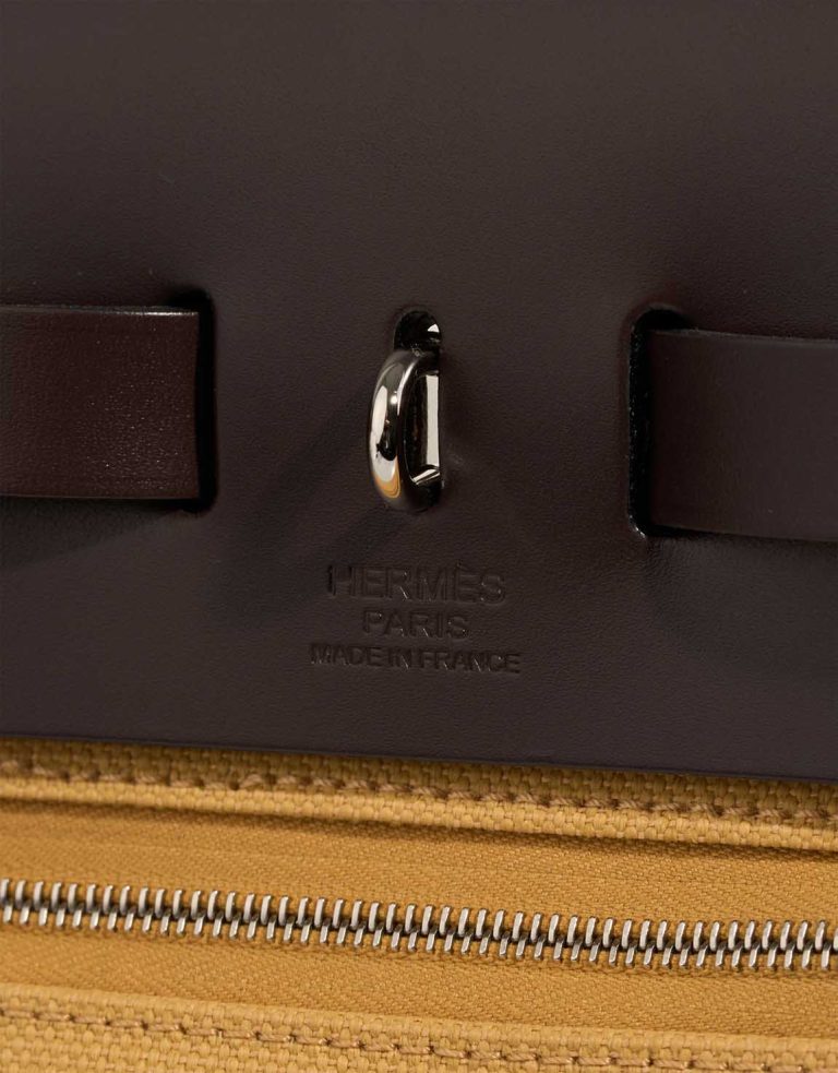 Hermès Herbag 31 Toile / Vache Hunter Ébène / Paille Logo | Sell your designer bag