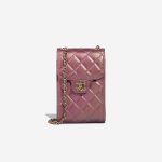 Chanel Timeless Phone Holder Lamb Metallic Rose Gold Front | Sell your designer bag