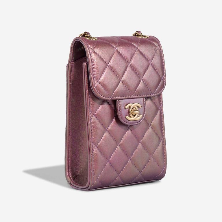 Chanel Timeless Phone Holder Lamb Metallic Rose Gold | Sell your designer bag