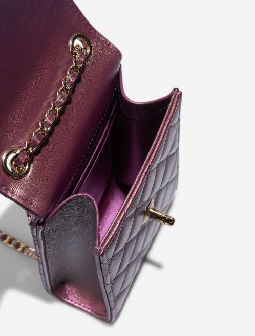 Chanel Timeless Phone Holder Lamb Metallic Rose Gold Inside | Sell your designer bag