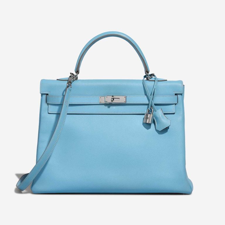 Hermès Kelly 35 Candy Collection Epsom Bleu Céleste / Mykonos Front | Sell your designer bag