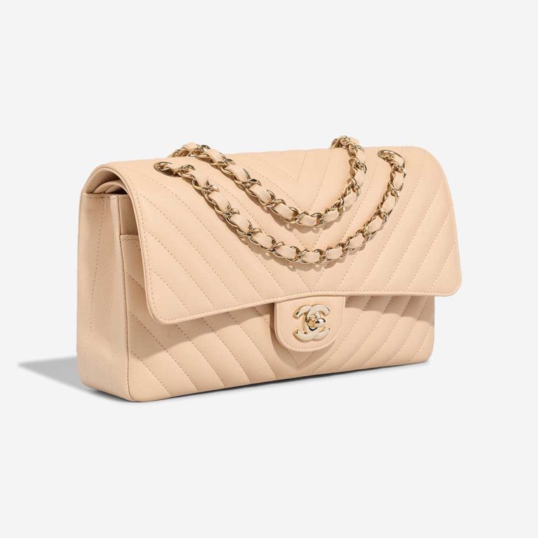 Chanel Timeless Chevron Medium Caviar Beige | Sell your designer bag