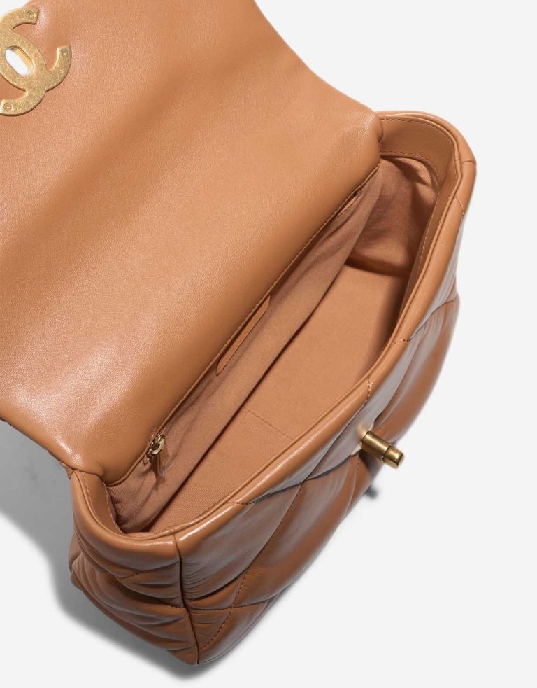 Chanel 19 Flap Bag Lamb Brown Inside | Sell your designer bag