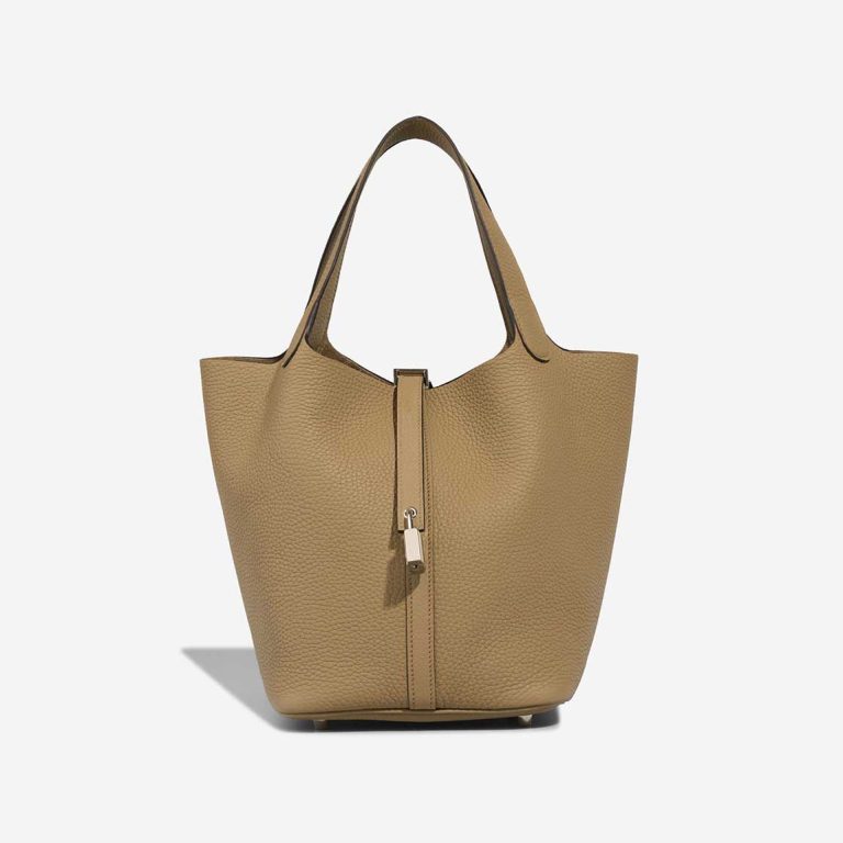 Hermès Picotin 22 Clémence Beige Marfa Front | Sell your designer bag