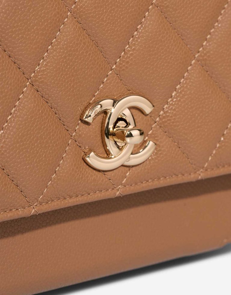Chanel Business Affinity Small Caviar Beige Closing System | Sell your designer bag