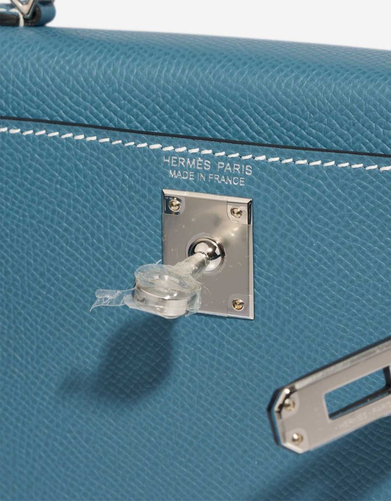 Hermès Kelly Mini Epsom New Bleu Jean Logo | Sell your designer bag