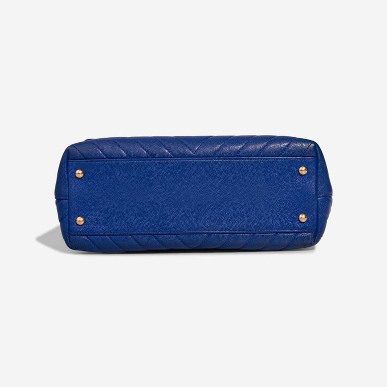 Chanel Timeless Handle Chevron Medium Caviar Deep Blue | Sell your designer bag