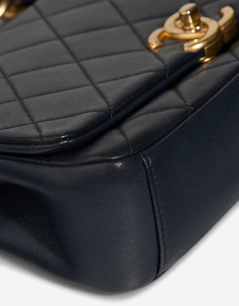 Chanel Chain Is More Flap Bag Small Lamb Dark Blue Signs of wear | Sell your designer bag