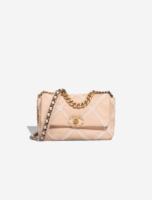 Chanel 19 Flap Bag Calf Beige Front | Sell your designer bag