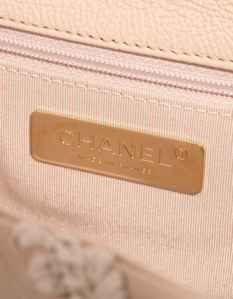 Chanel 19 Flap Bag Calf Beige Logo | Sell your designer bag