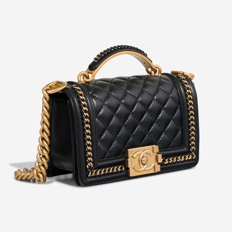 Chanel Boy Top Handle Small Lamb Black | Sell your designer bag