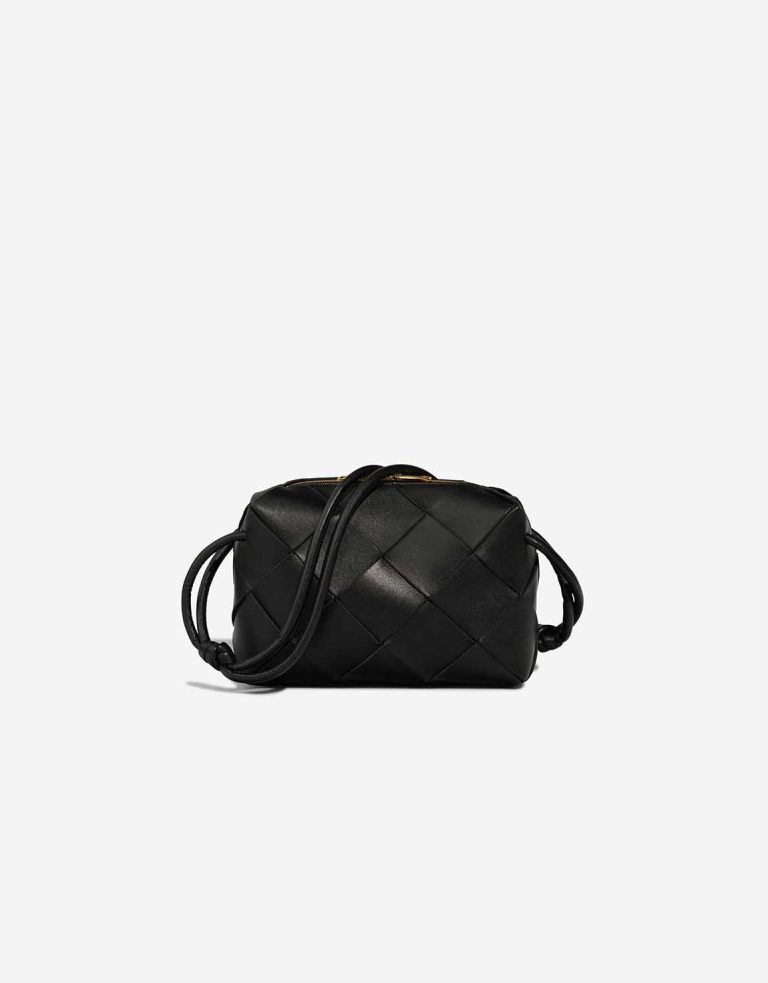 Bottega Veneta Cassette Camera Bag Small Calf Black Front | Sell your designer bag