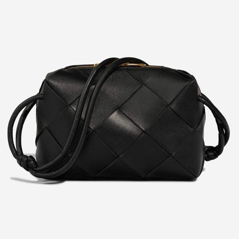 Bottega Veneta Cassette Camera Bag Small Calf Black Front | Sell your designer bag
