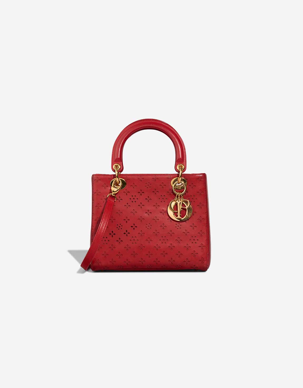 Dior Lady Medium Aged Calf Red | SACLÀB