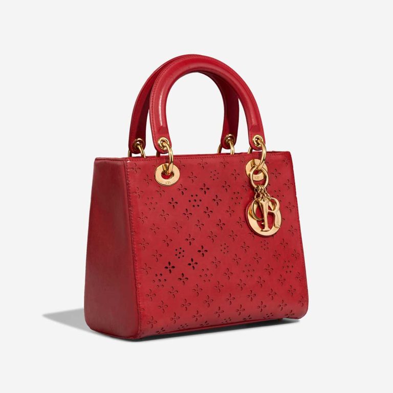 Dior Lady Medium Aged Calf Red | Sell your designer bag