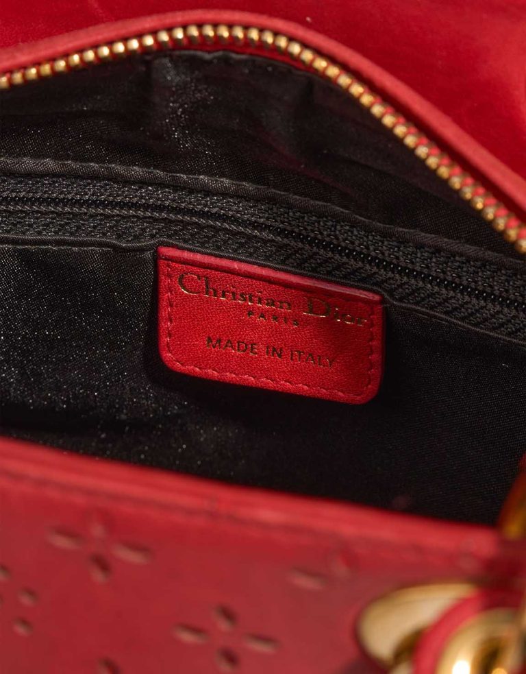 Dior Lady Medium Aged Calf Red Logo | Sell your designer bag