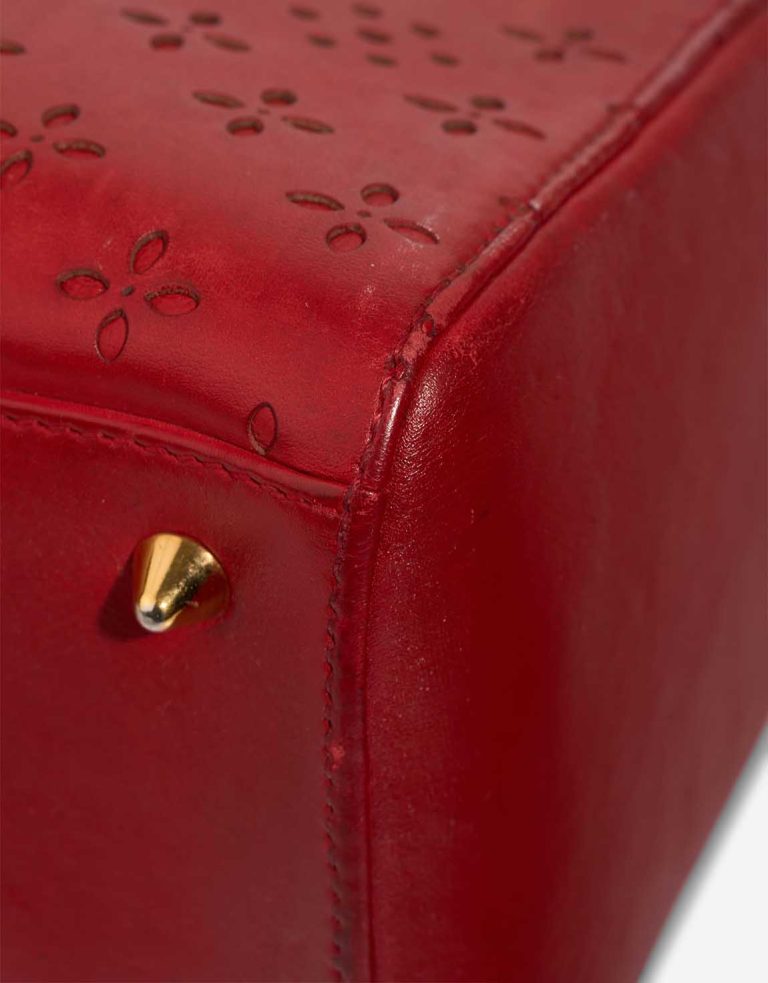 Dior Lady Medium Aged Calf Red Signs of wear | Sell your designer bag