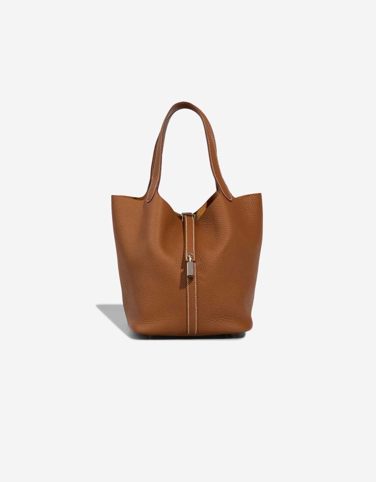 Hermès Picotin 22 Clémence Gold Front | Sell your designer bag