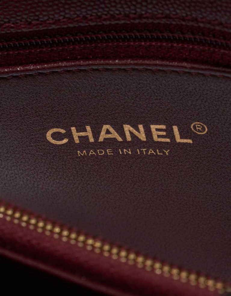 Chanel Timeless Handle Medium Caviar / Lizard Burgundy Logo | Sell your designer bag
