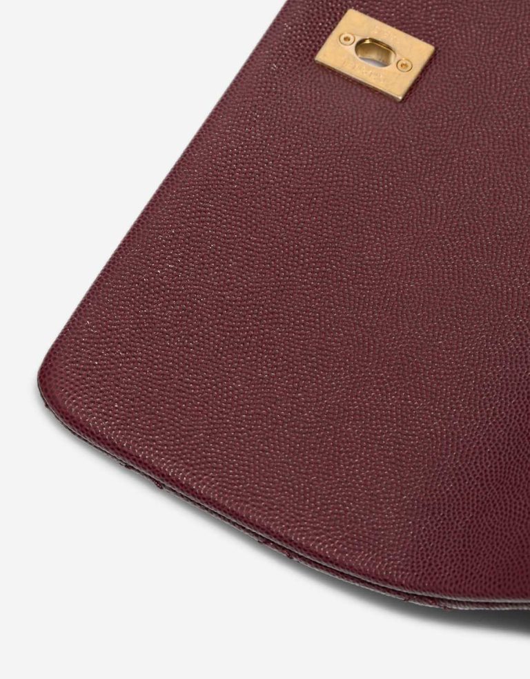 Chanel Timeless Handle Medium Caviar / Lizard Burgundy Signs of wear | Sell your designer bag