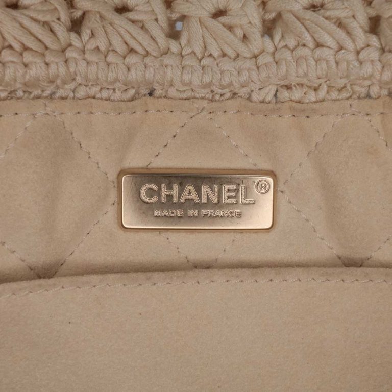 Chanel Timeless Crochet Camelia  Small Fabric Cream / Red / Blue Logo | Sell your designer bag