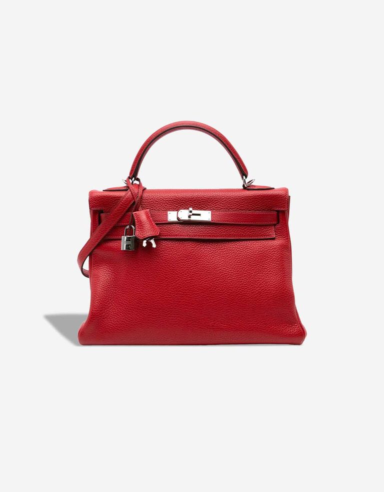 Hermès Kelly 32 Clémence Rouge Casaque Front | Sell your designer bag