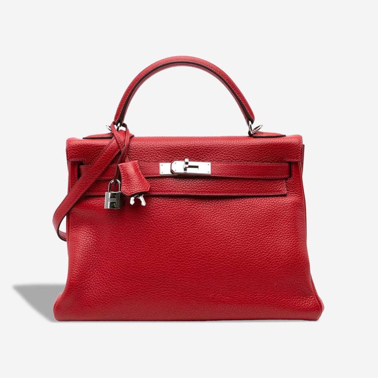 Hermès Kelly 32 Clémence Rouge Casaque Front | Sell your designer bag