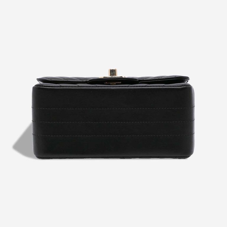Chanel Timeless Chevron Mini Square Lamb Black Logo | Sell your designer bag