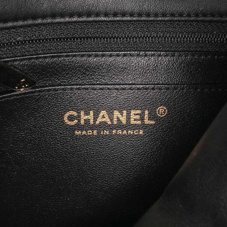 Chanel Timeless Chevron Mini Square Lamb Black Logo | Sell your designer bag