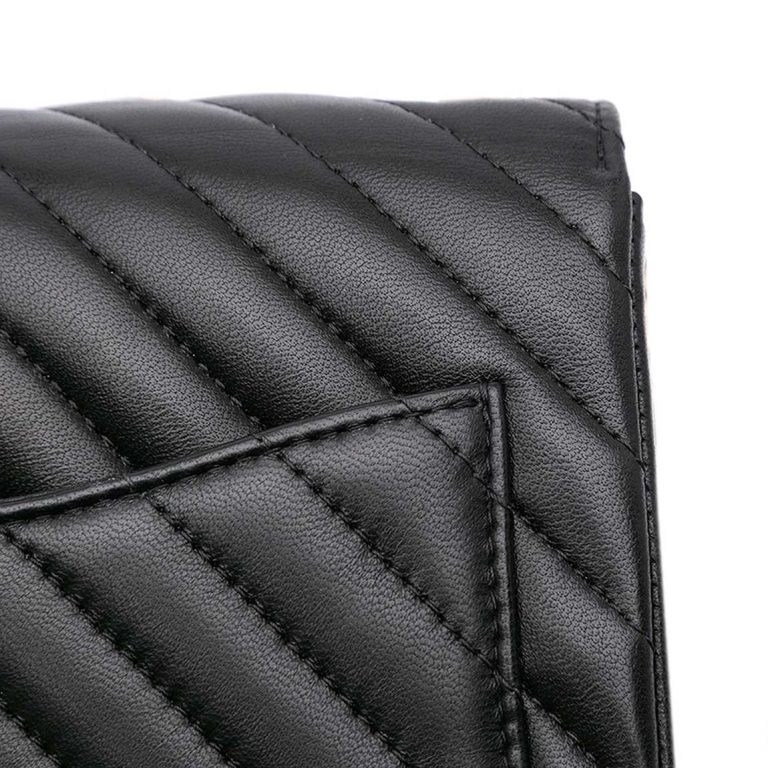 Chanel Timeless Chevron Mini Square Lamb Black Logo | Sell your designer bag