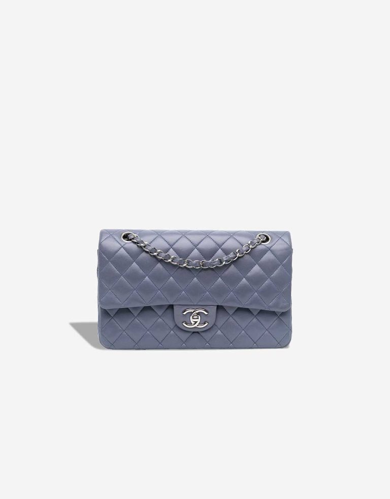 Chanel Timeless Medium Lamb Purple / Space Grey Front | Sell your designer bag