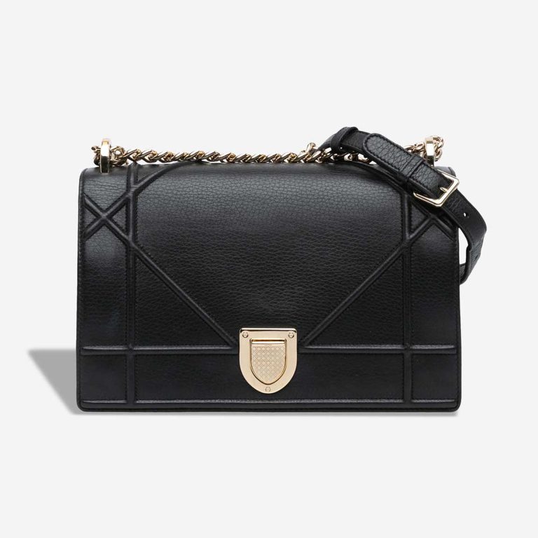 Dior Diorama Medium Calf Black Front | Sell your designer bag