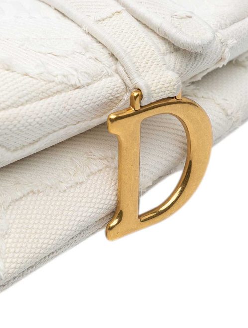 Dior Saddle Camouflage Medium Canvas White Closing System | Sell your designer bag