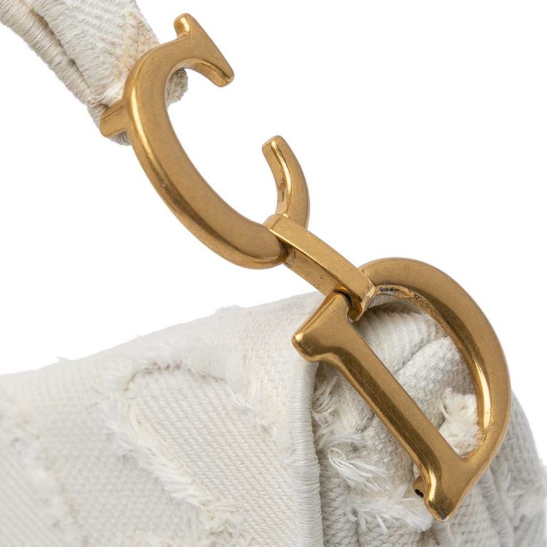 Dior Saddle Camouflage Medium Canvas White Signs of wear | Sell your designer bag